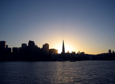 downtown as seen from the ferry to larkspur