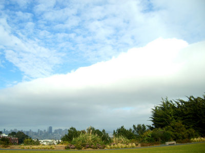 view of the downtown from glen park hill