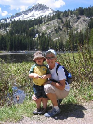 Will and Grandma Frazier hiking at Silver Lake, Brighton, UT