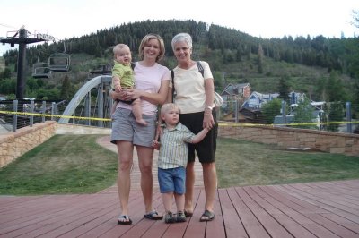 Noah Wendy Will and Grandma Frazier in Park City