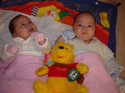 兩寶寶與Winnie The Pooh