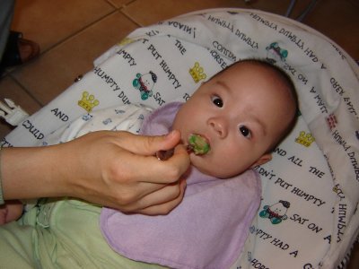 聚聚吃嬰兒食品