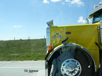 yellow truck cab
