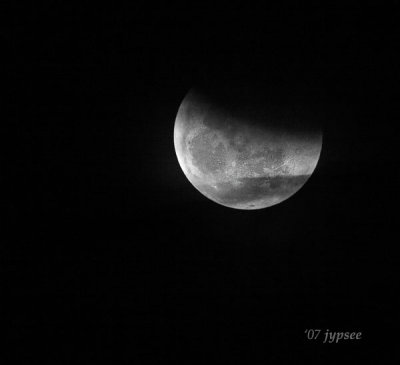 cloud across the moon's eclipse