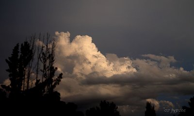 clouds this evening