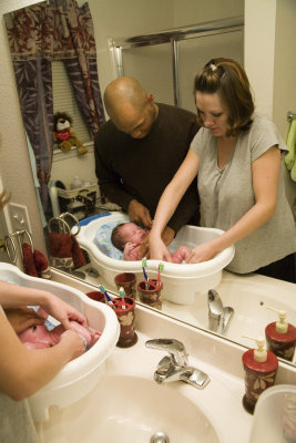 Bath Time With Mom and Dad