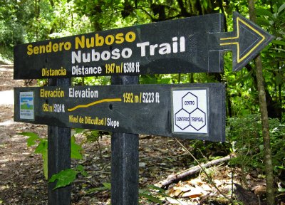 Cloud Forest Trail Sign