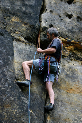 Meurerturm Westwand - Rikletterei / 'Crack' climbing 1