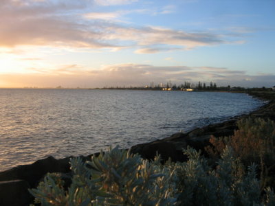8 july View of Port Philip Bay with the CBD of Melbourne in the background