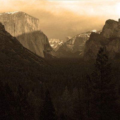 Yosemite in B&W film