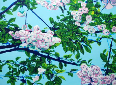 Spring along the Alban Way Triptych panel 1