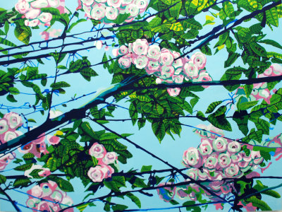 Spring along the Alban Way Triptych panel 2