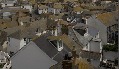 UK-Cornwall St Ives rooftops crop