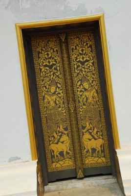 Luang Prabang Black and Gold Door