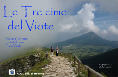 LE TRE CIME DEL VIOTE  (10 giugno 2007)