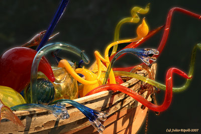 Chihuly Art - Carnival Boat (Close-up)