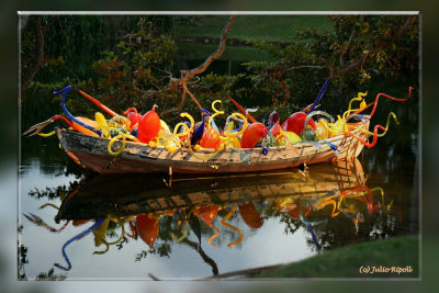 Chihuly Art - Carnival Boat (Full View)
