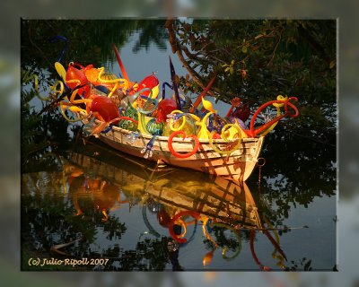 Chihuly Art - Carnival Boat (Bow View)