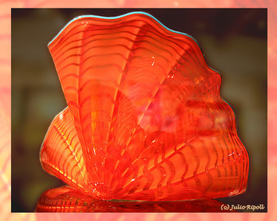 Chihuly Art  - Red Vase