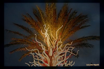 Chihuly - Art White Tower & Palm Tree