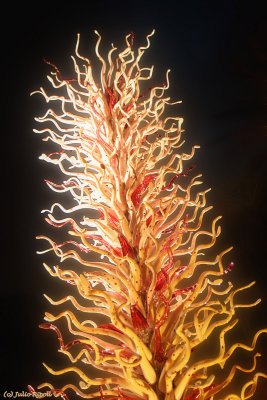 Chihuly Art - White Tower (Looking Up)