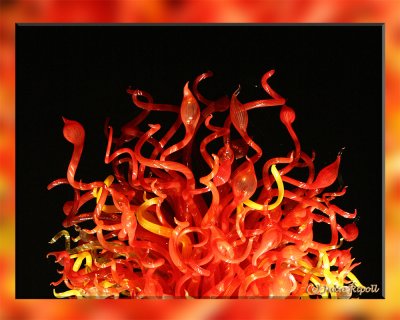 Chihuly Art - Citron Tower (Top Close-up)