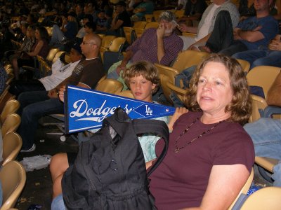 Alie and Carol at Dodger Stadium.JPG