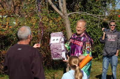 Human pinata holder