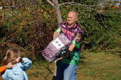 Human pinata holder