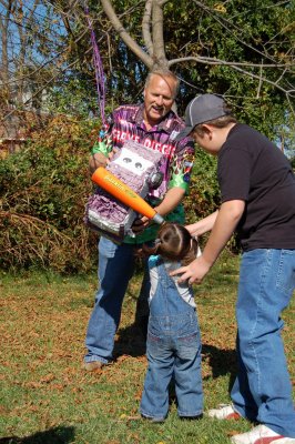 Human pinata holder