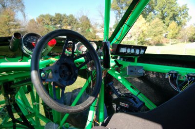 A cockpit view of Grave Digger