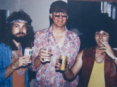Ben, Brad & Don dressed as Hippies