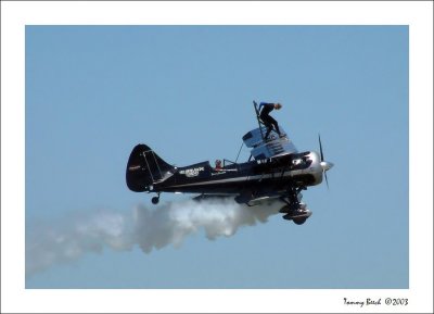 Jimmy Franklin's son Kyle walking the wings