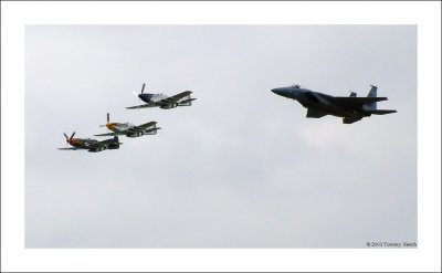 Heritage flight with P-51s & F-15