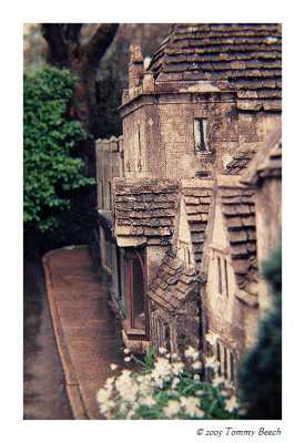 Miniature replica of ~Bourton on the Water ~ at the Old New Inn Gloucestershire UK