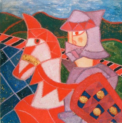 horse and knight  ela-70p-olio-1978.JPG