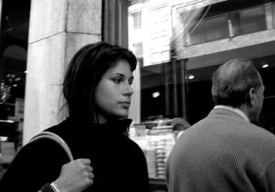 black&white in street -Turin