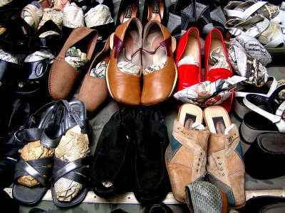 the market of the shoes used