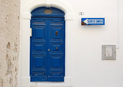 Blue  door of Martina Franca - Italy