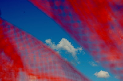 clouds  in red
