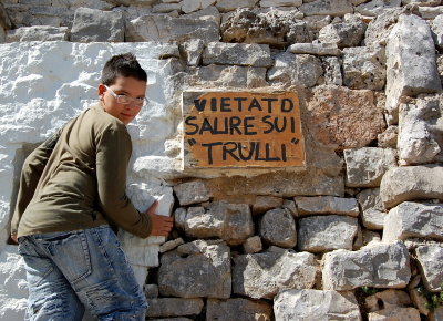 prohibited to go up on the trulli