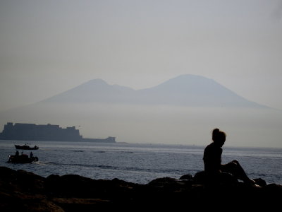 Naples the Gulf and Vesuvio  Volcano