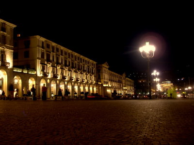 Turin-Piazza Vittorio night
