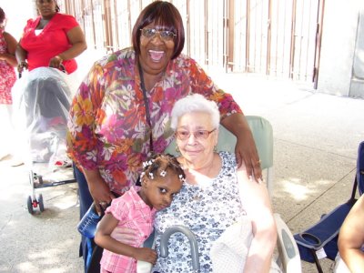 Pam Washington Clark, Carmen Acosta sitting, child?