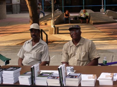 Book sales with Horace Mungin and friend