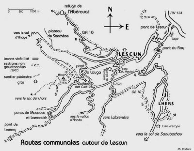 003-Routes communales  autour de Lescun- It. 1/. 2/. 3/. 4/. 5/.