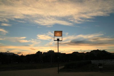 Modern Lantern at Sunset in Palermo