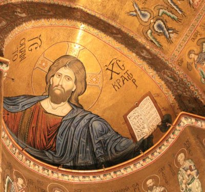 Monreal Cathedral - Christ Pantocrator Mosaic 2