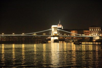 Danube reflections at night
