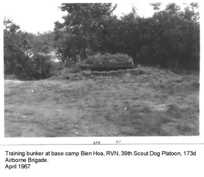 Training Bunker at Camp Base Ben Hoa - 39th IPSD